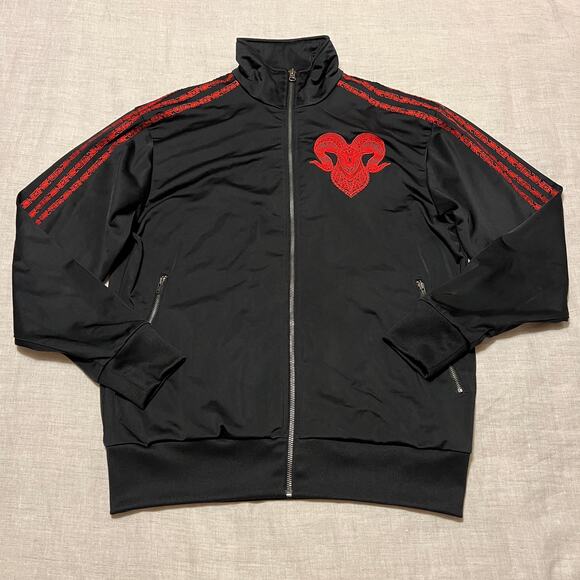 Adidas Originals Oriental Black/Red MEDIUM Track Jacket Zodiac Ram Asian 2014 - Picture 1 of 14